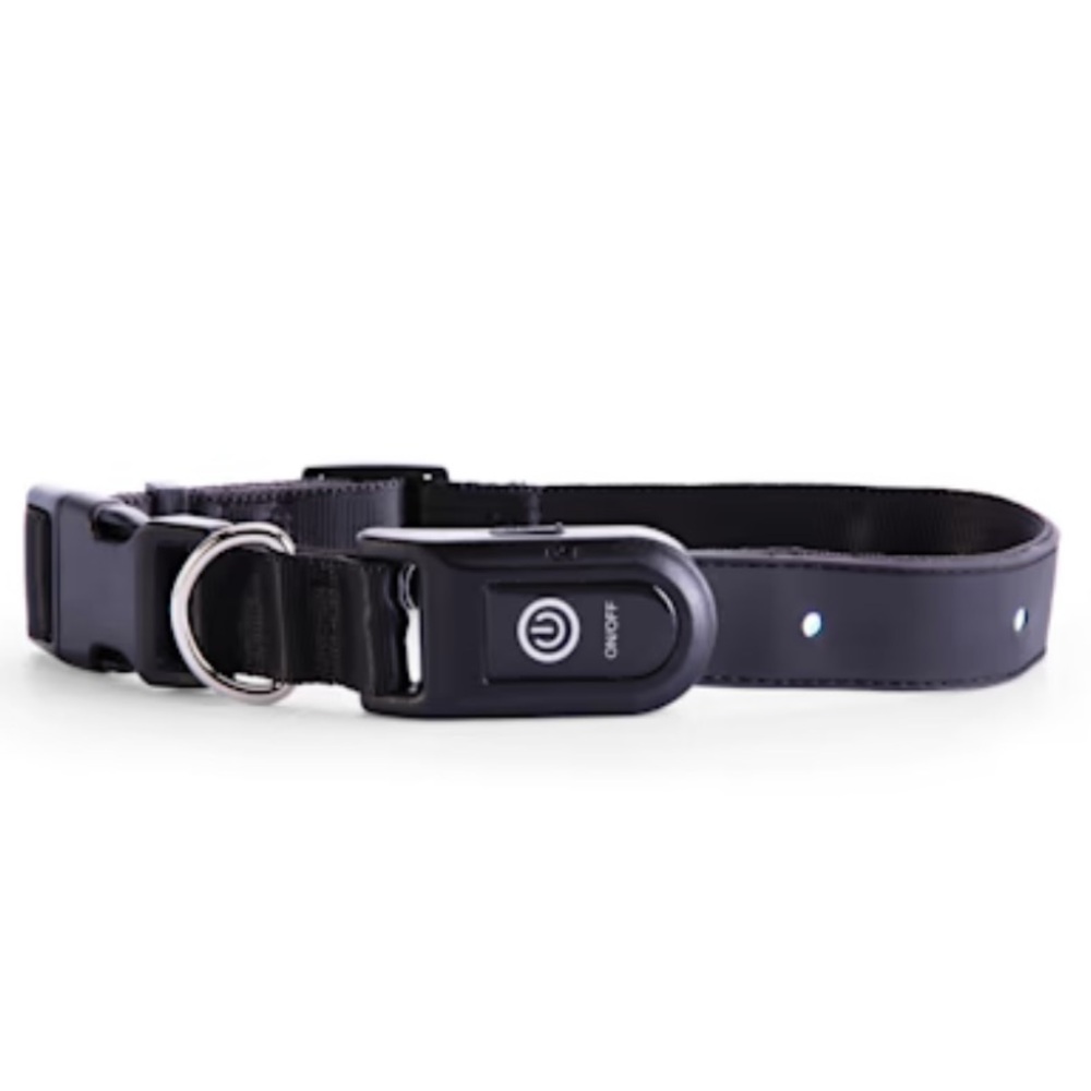 YOULY The Extrovert Black LED Dog Collar Small